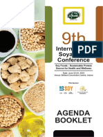 Final Agenda 9th International Soya Food Conference - Agenda Booklet