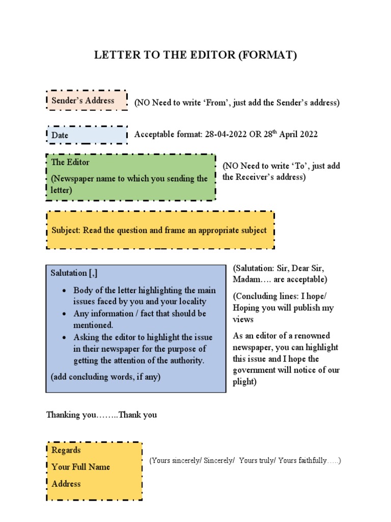 WS - Letter To The Editor (Format) | PDF