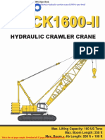 Kobelco Hydraulic Crawler Crane Ck1600 II Spec Book