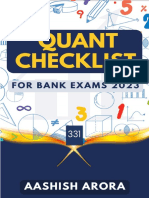 Quant Checklist 331 by Aashish Arora For Bank Exams 2023