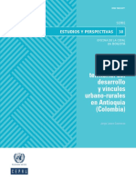 Dinámica Territorial Del Desarrollo y Vínculos Urbano-Rurales en Antioquia (Colombia)