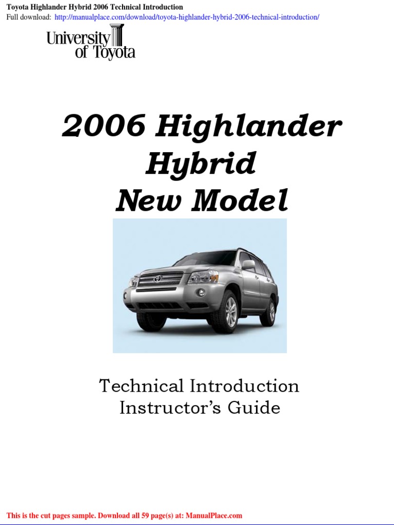 2014 TOYOTA HIGHLANDER HYBRID MANUAL PDF visual data 2