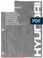 Hyundai Forklift q72 Hdf15 18iii Operator Manual