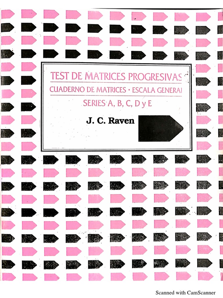 Cuaderno de Matrices. Prueba Raven PDF