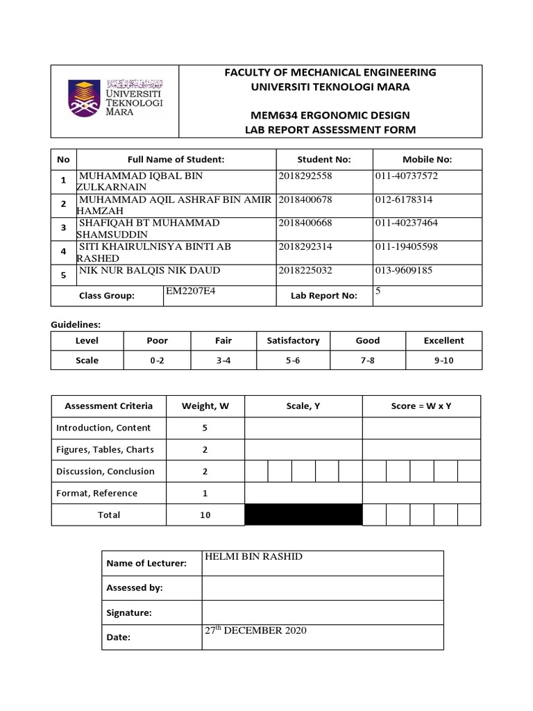 Grip Strength Testing Lab Report | PDF | Thumb | Glove