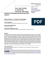 Use of Daily Posture and Activity Tracking To Assess Sedentary Behavior, Toss-And-Turns, and Sleep Duration of Independently Living Thai Seniors