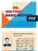 Drama Writing Basic Method-2022-By Parshuram Rai-26th August, 2022.