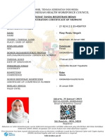 The Indonesian Health Workforce Council: Registration Certificate of Midwife