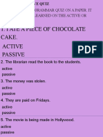 Activity Active and Passive Voice