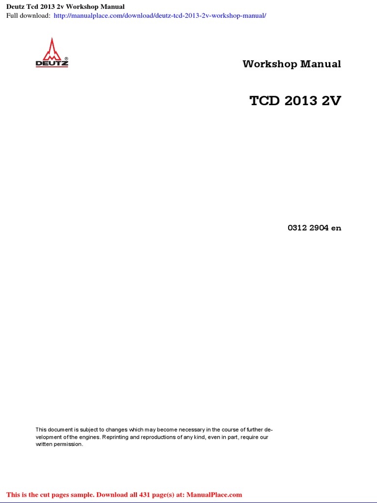 DEUTZ TCD 2013 L04 2V WORKSHOP MANUAL PDF intelligence overview