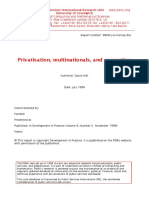 1999 July - David Hall - Privatisation, Multinationals and Corruption