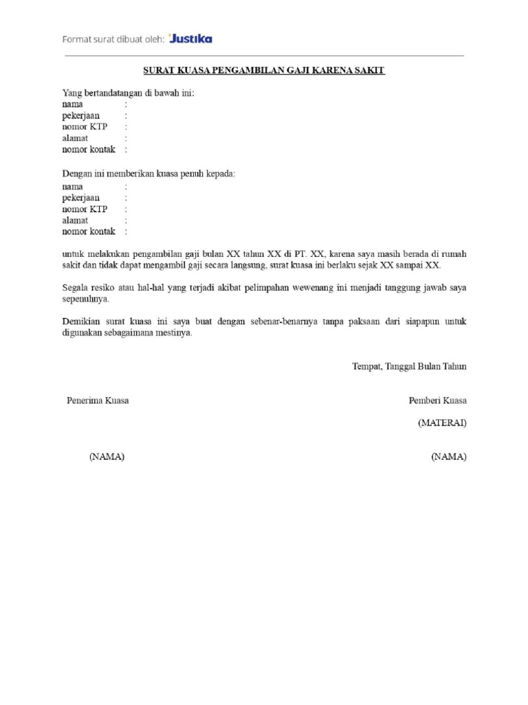 Contoh Surat Kuasa 2 | PDF