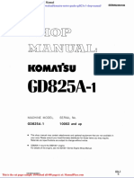 Komatsu Motor Grader Gd825a 1 Shop Manual