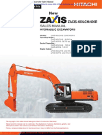 Hitachi Zaxis 400r 400lch Hydraulic Excavator Sales Manual