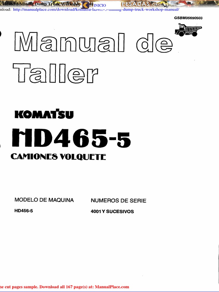 Komatsu Hd465 5 Mining Dump Truck Workshop Manual Pdf Sensor