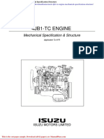 Isuzu Truck 4jb1 TC Engine Mechanical Specification Structure