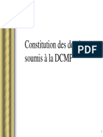 Dossiers Constitutifs Soumis A La DCMP