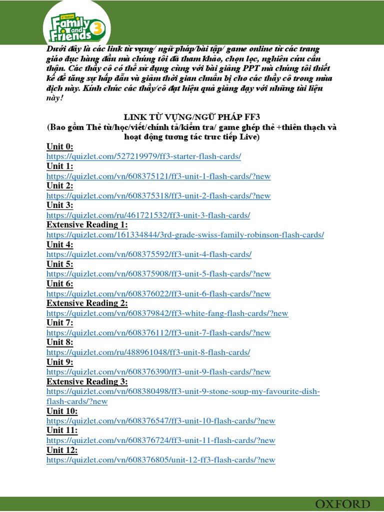 Link Practice Family and Friends 3 Link Online | PDF