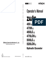 Hitachi Zaxis 450 470h 450lc 470lch 500lc 520lch 3 Series Operatior S Manual