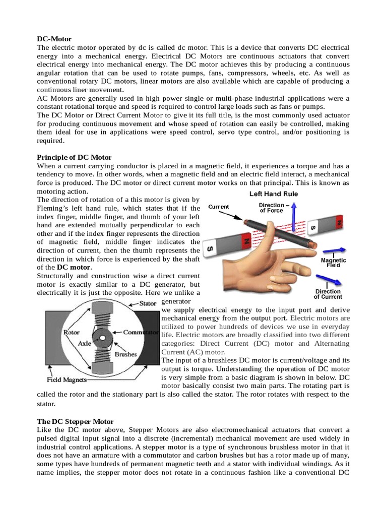 IoT Extra Notes Motors PDF Electric Motor Relay