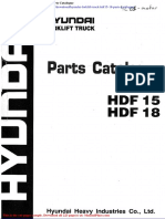 Hyundai Forklift Truck Hdf15 18 Parts Catalogue