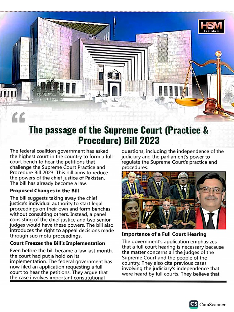 Supreme Court Practice and Procedure Bill of 2023 PDF