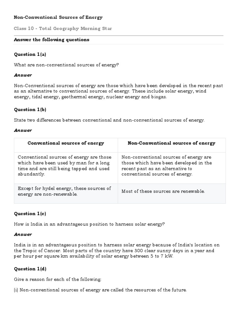 NON CONVENTIONL ENERGY RESOURCES PDF Nuclear Power Fuels