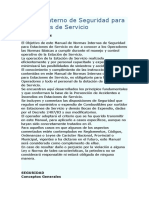 Manual Interno de Seguridad para Estaciones de Servicio