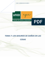 Tema 7. Los Seguros de Daños en Las Cosas