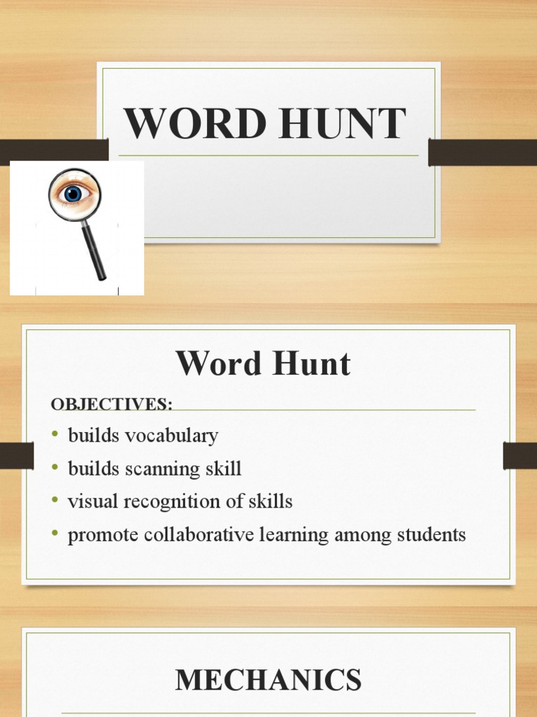 Word Hunt PDF