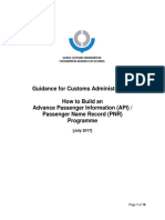 Guidance For Customs Administrations On How To Build An Api PNR Programme