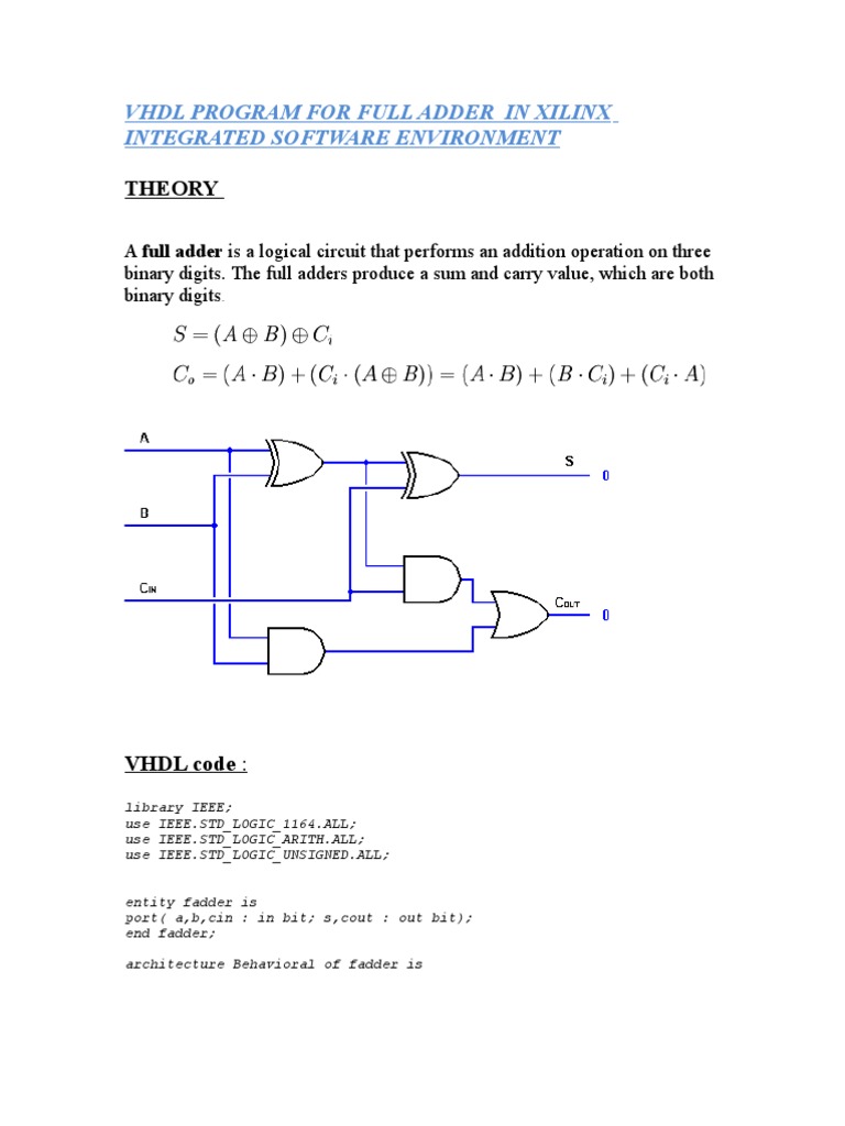 VHDL Lab | PDF | Vhdl | Digital Electronics