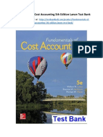 Fundamentals of Cost Accounting 5th Edition Lanen Test Bank