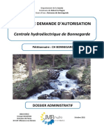 DOSSIER DE DEMANDE D'AUTORISATION Centrale Hydroélectrique