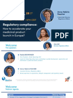 BlueReg Webinar How To Accelerate Your Medicinal Product Launch in EU Slides Presentation 1