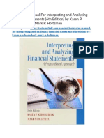Instructor Manual For Interpreting and Analyzing Financial Statements 6th Edition by Karen P Schoenebeck Mark P Holtzman