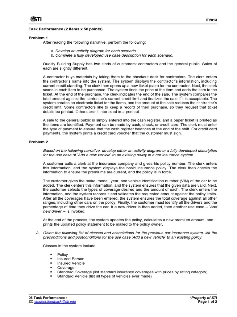 06 Task Performance 1 | PDF | Credit Card | Insurance