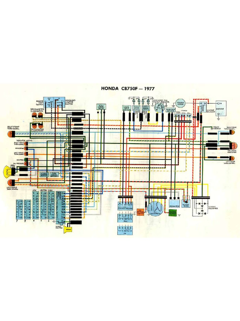 Schematic Wiring Diagram Honda CB750F | PDF