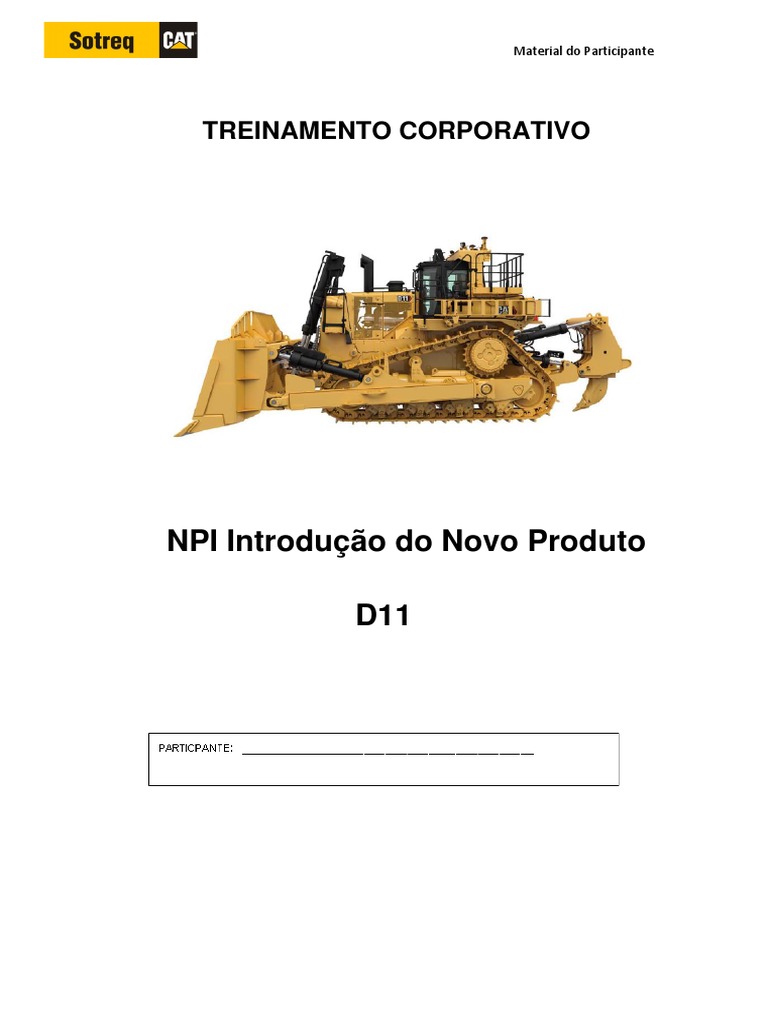 Treinamento NPI para Trator D11 Caterpillar | PDF | Motores | Radiador