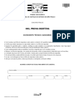 Prova Objetiva: Escrevente Técnico Judiciário