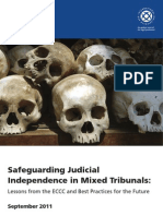 IBA: Safeguarding Judicial Independence in Mixed Tribunals - Lessons From The ECCC and Best Practices For The Future