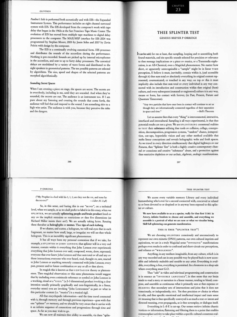 Thee Splinter Test | PDF | Consciousness | Perception