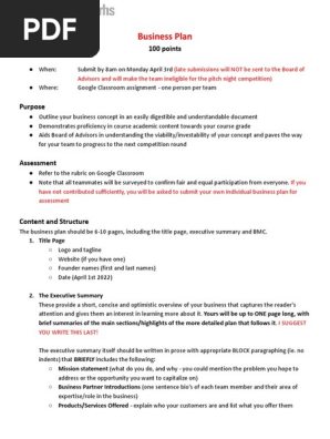 Roslyn Business Plan Guide