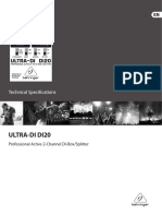 Ultra-Di Di20: Technical Specifications