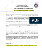 Declaração de Residência NOME TERCEIRO - Bolsista Institucional - 2022