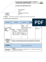 SESIÓN DE APRENDIZAJE 01 - 3° B. Bienvenida