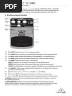 Bedienungselemente: 3-Mode Fuzz Distortion Eff Ects Pedal