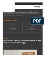 Differences Between An Outsourced CFO and A Controller