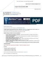 Gmail - FWD - Confirmation - Votre Coupon D'accès Dentex 2023