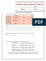 Sample Worksheet of Mathematics Grade 4 Lesson 2 Time and Timetables